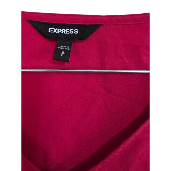 Women's Express Red Zip Front Blouse – Size Small - Picture 3 of 5
